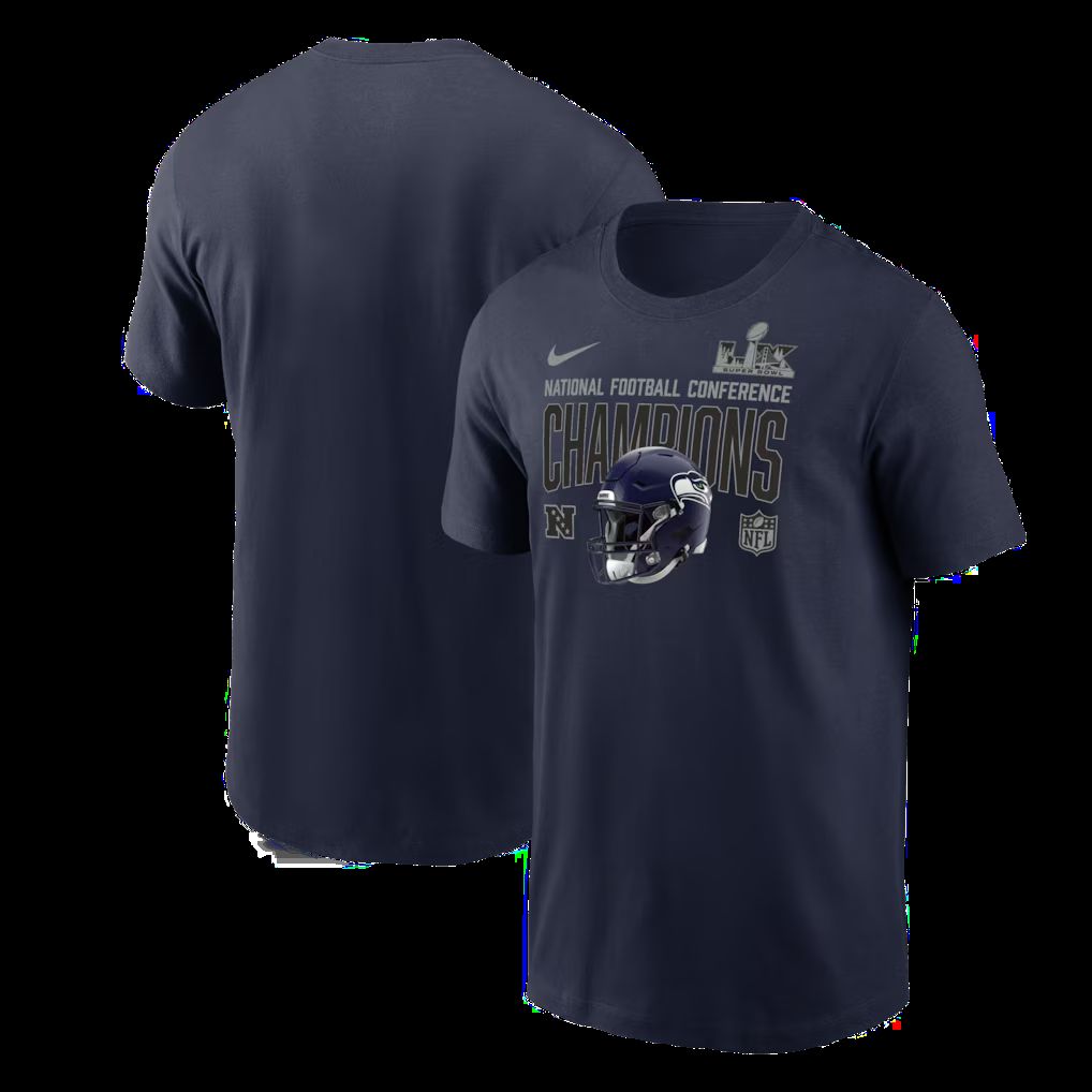 Men 2026 NFL Seattle Seahawks T-shirt blue 011